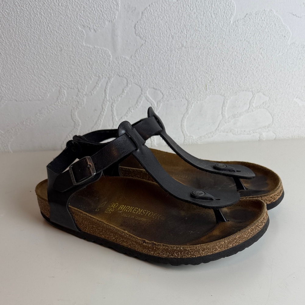 Birkenstock Women's Black Kairo Oiled Leather Sandals Size 39